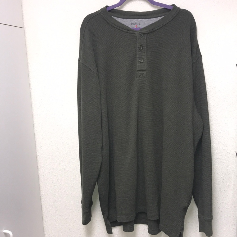 Red Head Brand Co. Men’s 2XLT Olive Green Long Sleeved Pullover Thermal Shirt